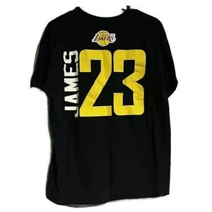 NBA Los Angeles Lakers LeBron James Majestic Jersey T Shirt (Med)